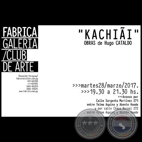 KACHII - Obras de Hugo Cataldo - Martes 28 de Marzo de 2017